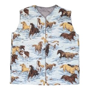 HANDMADE Horse Vest With Quilted Lining , Equestrian Winter Vest